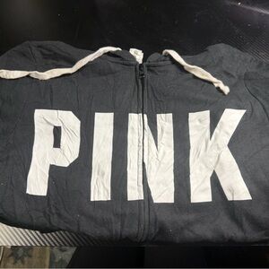 PINK Victoria's Secret Black Zip-Up Hoodie